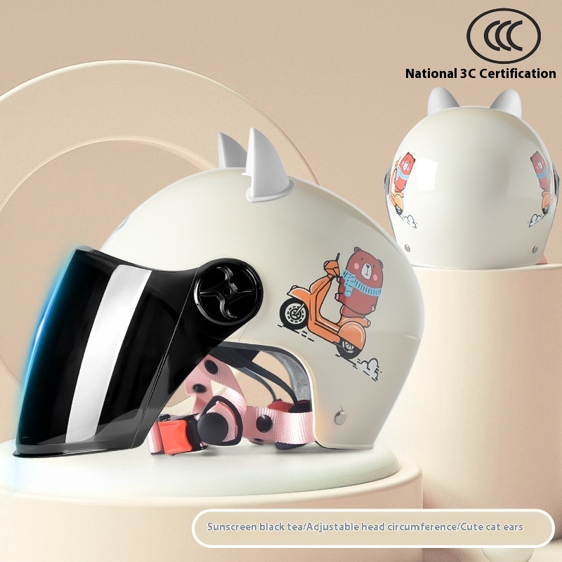 3C Certified Children's Helmet for Boys and Girls - Summer Electric Car Safety