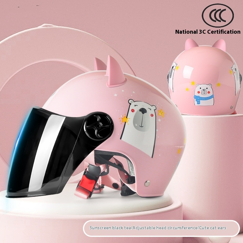 3C Certified Children's Helmet for Boys and Girls - Summer Electric Car Safety - Image 3