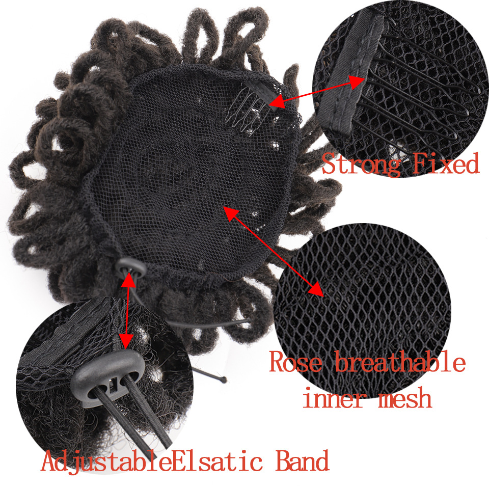 African Wig Bun Hair Bag - Drawstring Dreadlocks & Afro Hair Storage Solution - Image 25