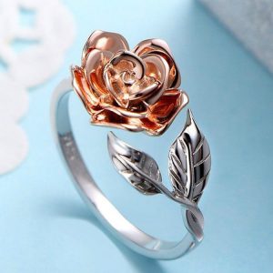Elegant Rose Adjustable Ring - Perfect for Any Occasion