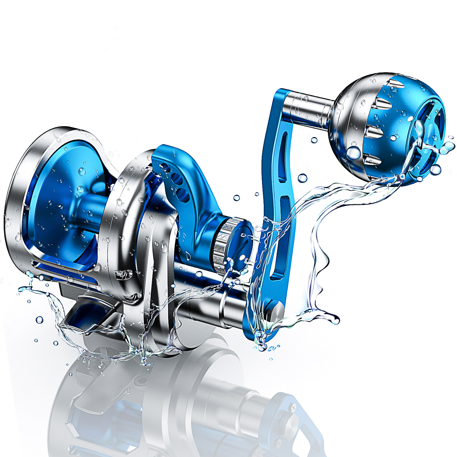 All-Metal Drag Sea Fishing Cast Micrometer Wheel with Ball Handle and Iron Plate