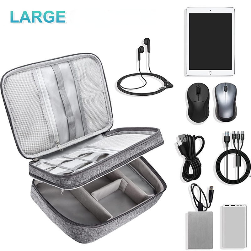 Waterproof Electronics Organizer Bag - Portable Travel Cable Storage Case for Digital Accessories, Chargers & More - Multifunctional Organizer for Electronics - Image 4