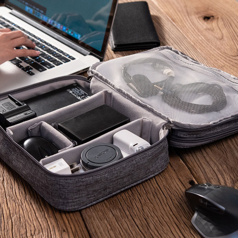 Waterproof Electronics Organizer Bag - Portable Travel Cable Storage Case for Digital Accessories, Chargers & More - Multifunctional Organizer for Electronics - Image 9