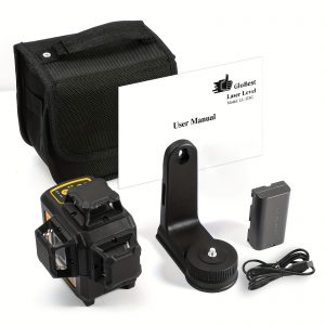 Self-Leveling Laser Level Tool - 3x360 Line Lasers, 12 Green Beam Lines, Rechargeable Leveler with Manual & Pulse Mode, 360 Magnetic Base
