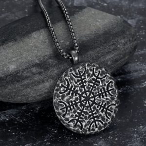 European & American Titanium Steel Men's Retro Viking Mythology Pendant Necklace