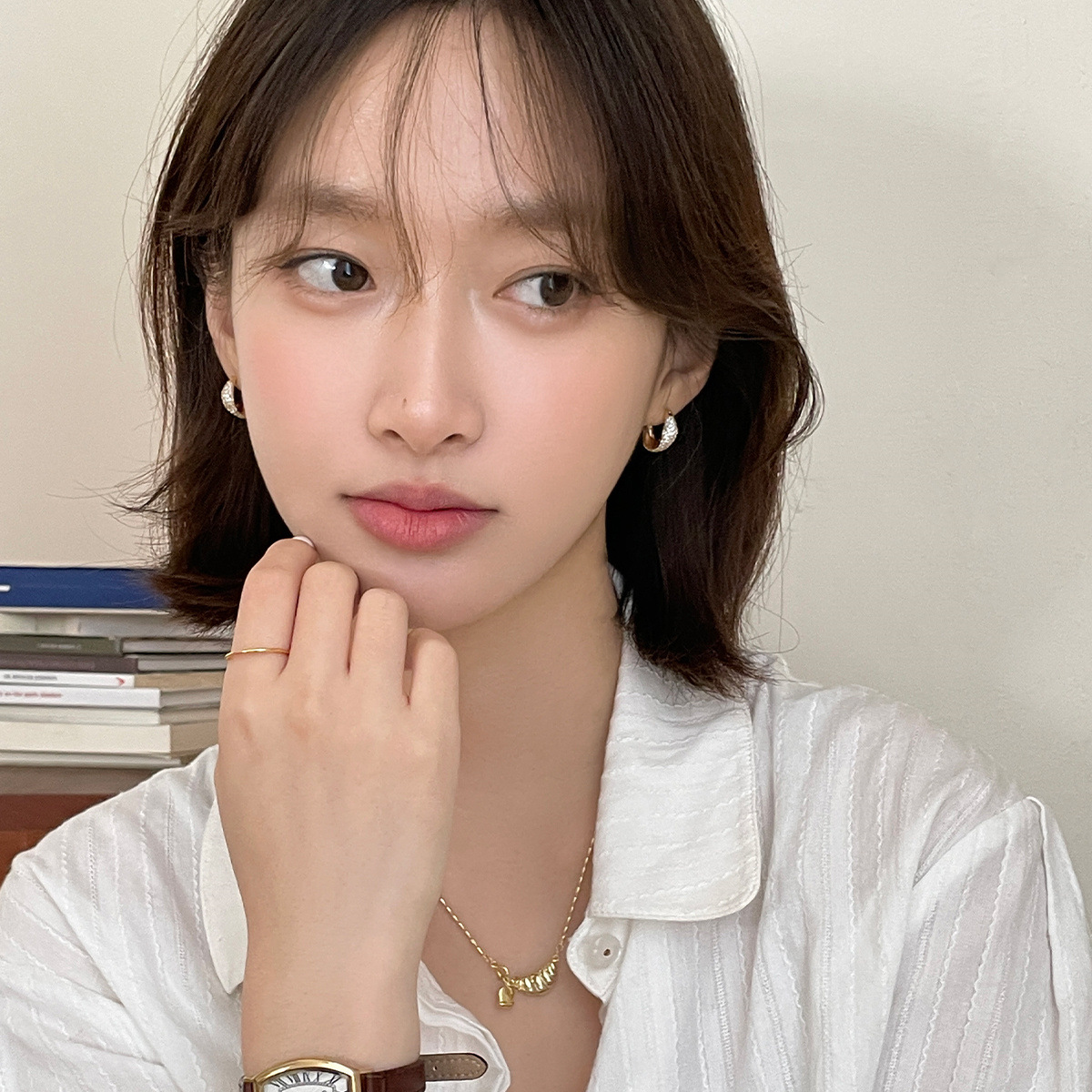 High-Quality 925 Silver Needle Earrings with Zircon for Women - Image 3