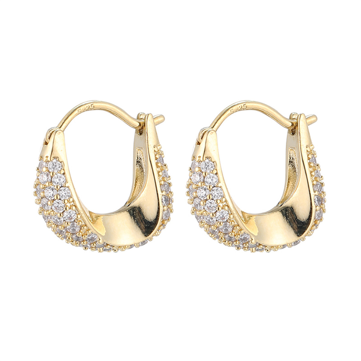 High-Quality 925 Silver Needle Earrings with Zircon for Women - Image 5