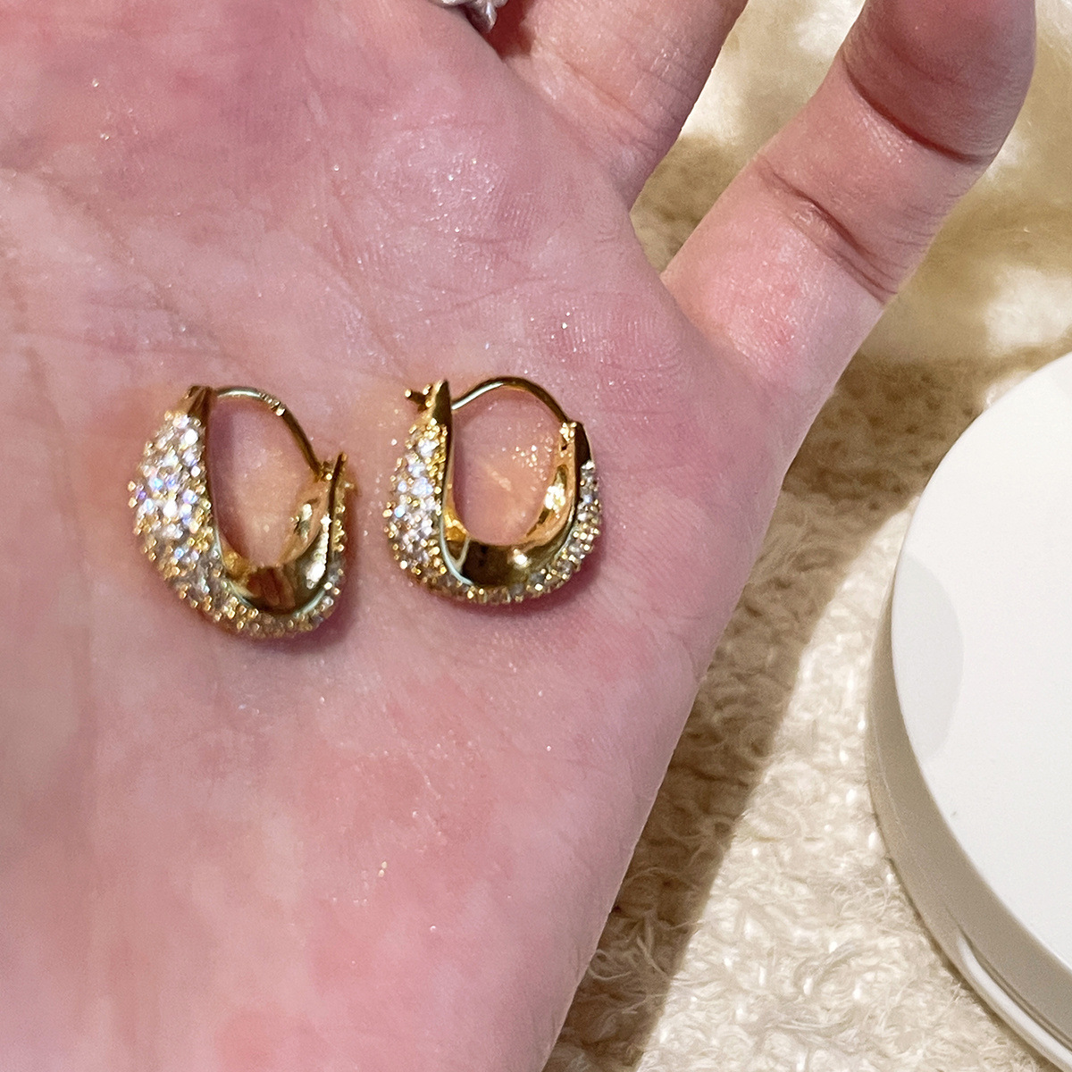 High-Quality 925 Silver Needle Earrings with Zircon for Women - Image 6