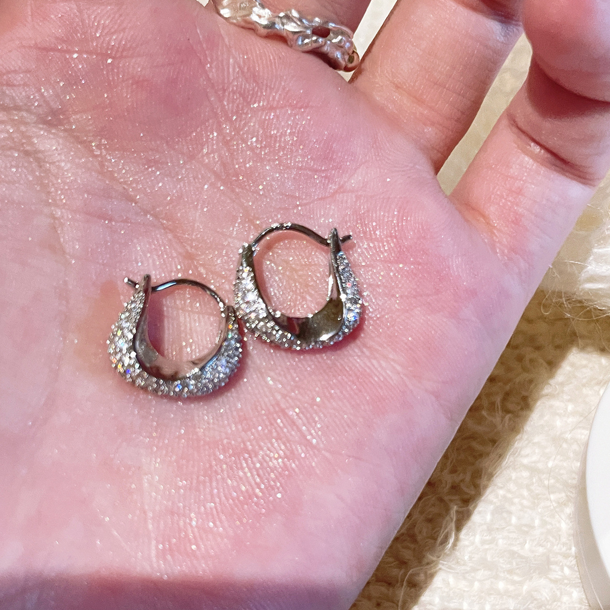 High-Quality 925 Silver Needle Earrings with Zircon for Women - Image 7