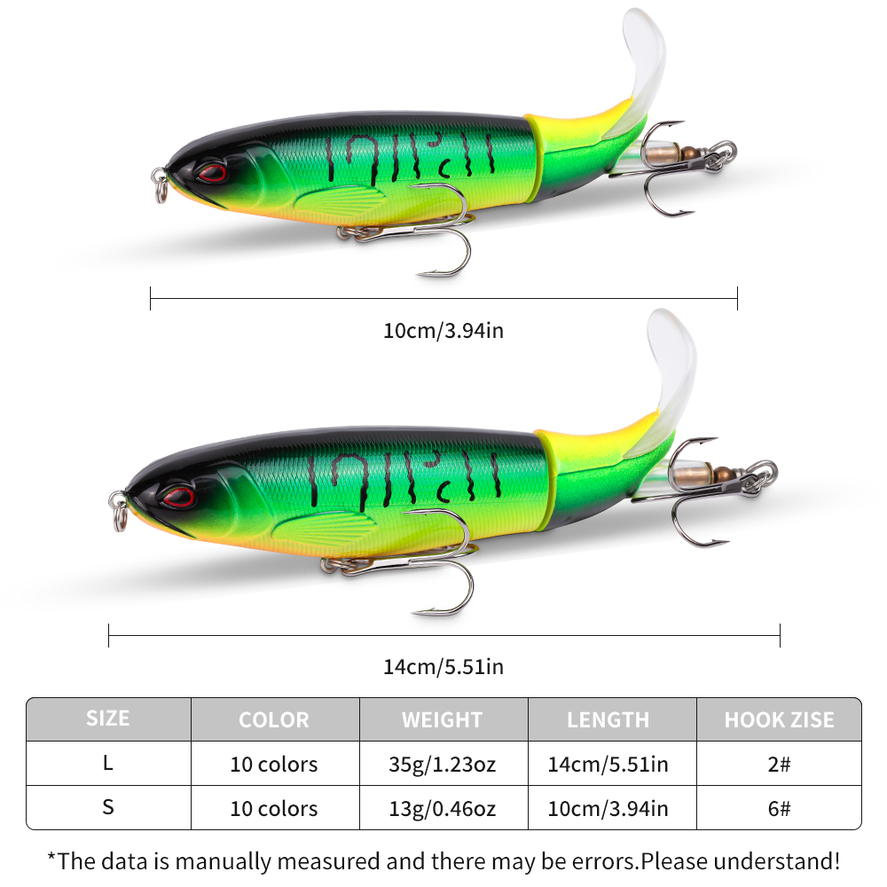 10-Piece 13g 10cm Premium Fishing Lure Kit for Bass & Trout - Durable Hooks, Realistic Action & Propeller Tail for Freshwater Fishing - Image 5