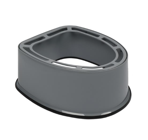 Portable Gray Toilet with Anti-Slip Pad for Enhanced Stability and Comfort