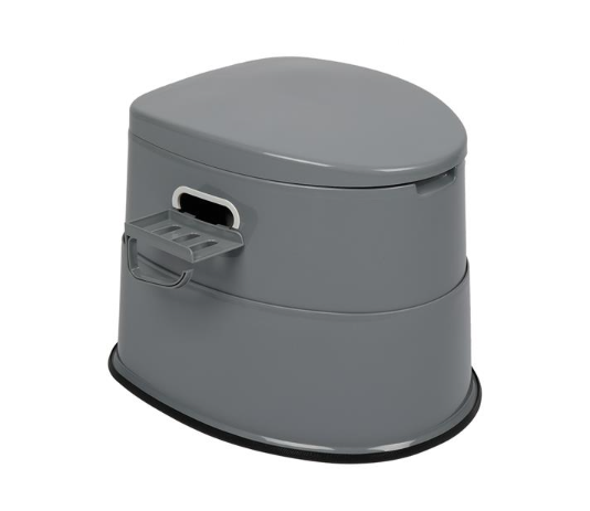 Portable Gray Toilet with Anti-Slip Pad for Enhanced Stability and Comfort - Image 3