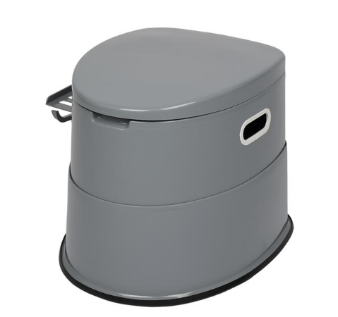 Portable Gray Toilet with Anti-Slip Pad for Enhanced Stability and Comfort - Image 7