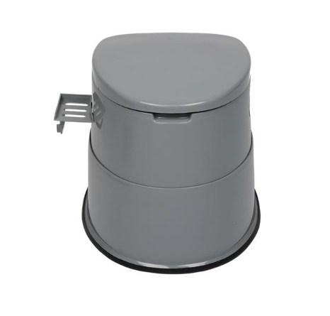 Portable Gray Toilet with Anti-Slip Pad for Enhanced Stability and Comfort - Image 8