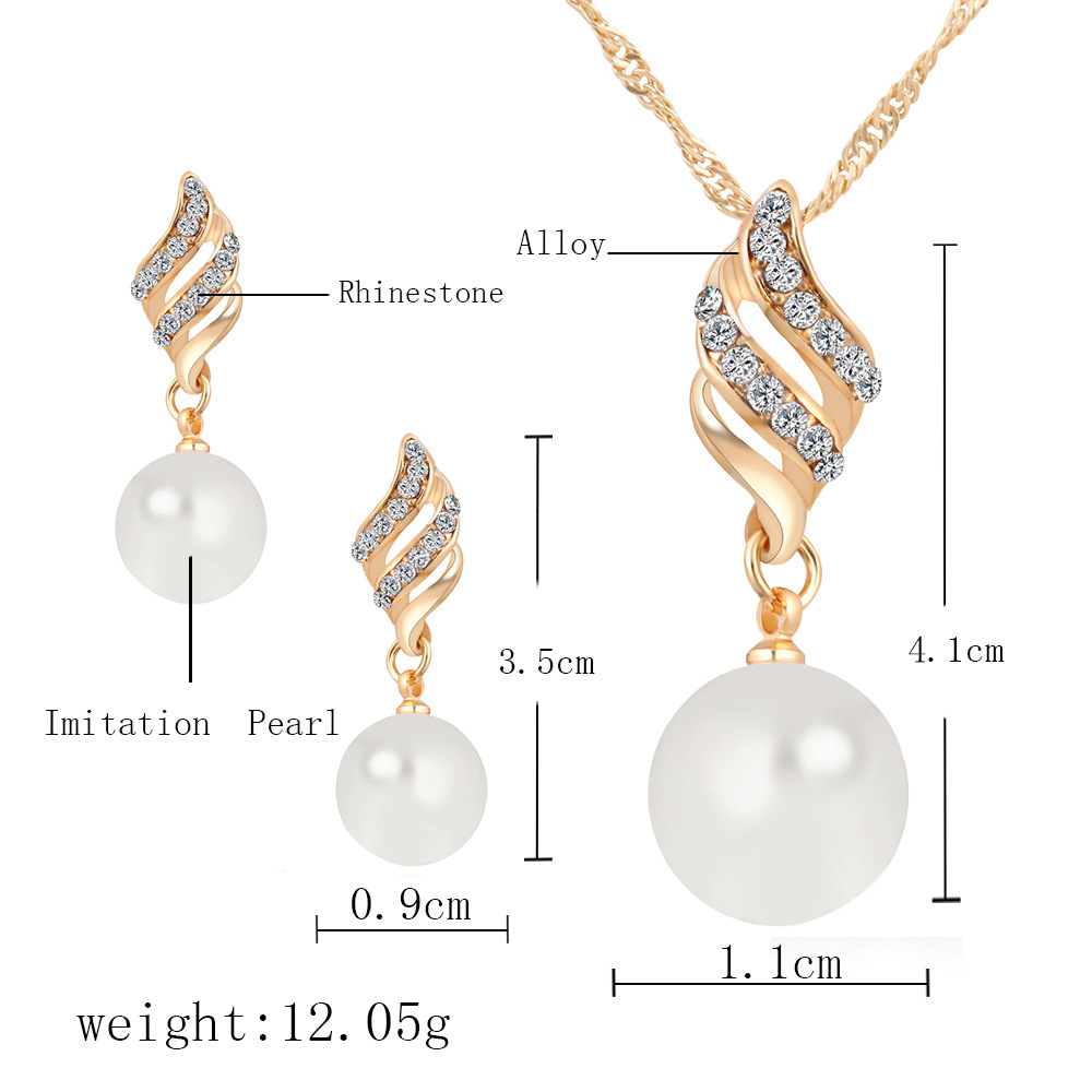 Elegant Pearl Stud Necklace Set for Timeless Style and Sophistication - Image 2