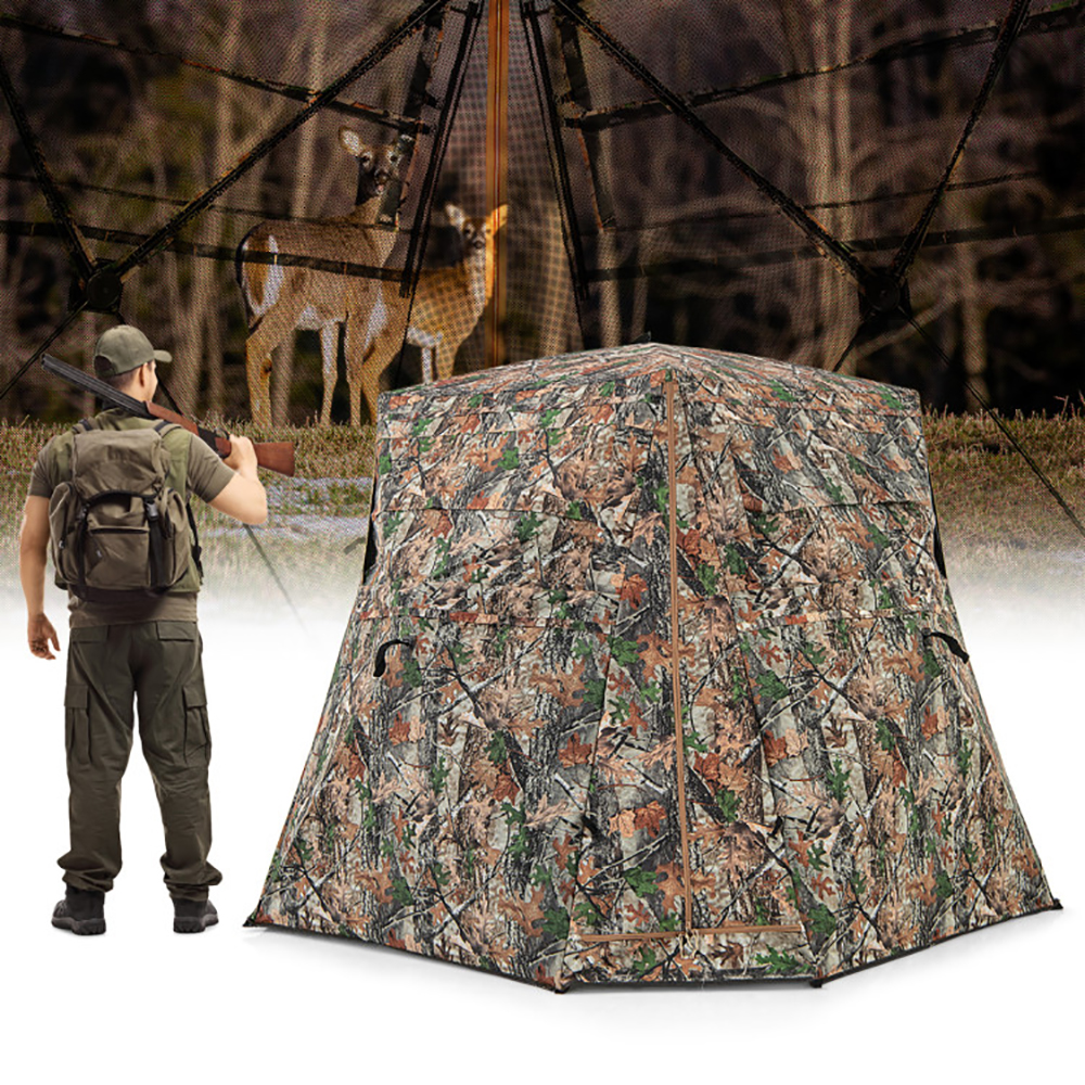 360-Degree One-Way See-Through Ground Hunting Blind for Deer & Turkey Hunting - Image 2