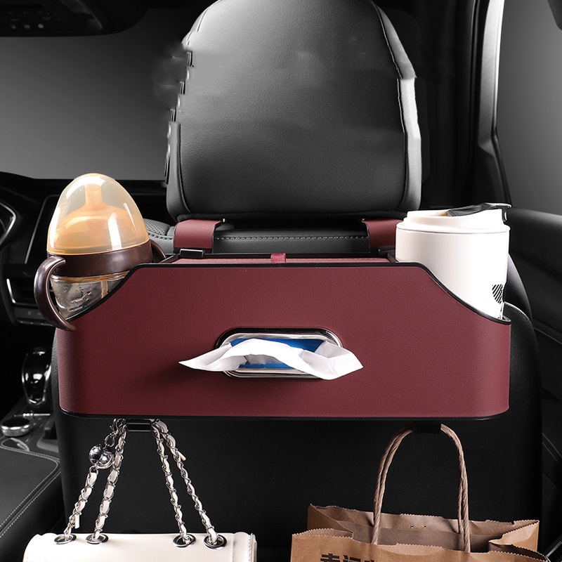 Versatile Car Tissue Box and Water Cup Holder with Buggy Bag Functionality - Image 4