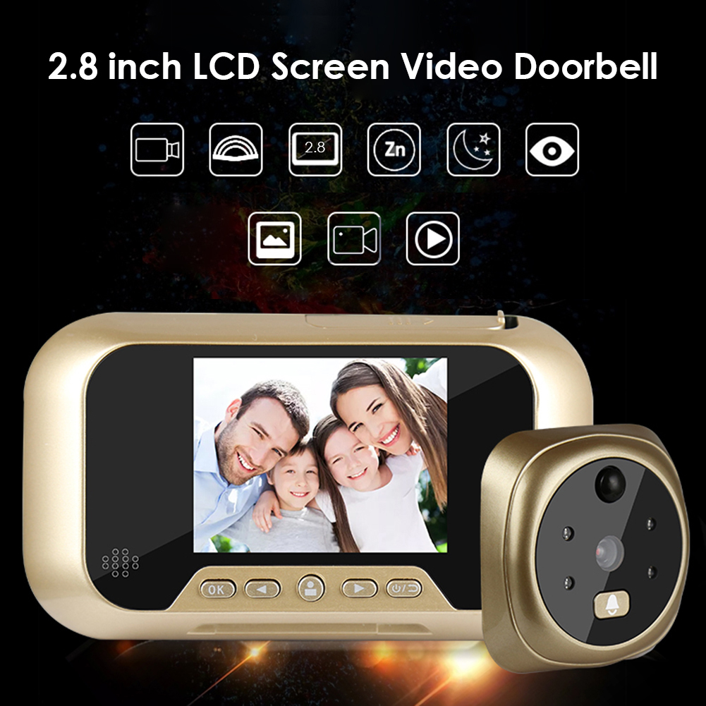 2.8 Inch Infrared Night Vision Doorbell Camera | Smart Electronic Peephole Viewer - Image 4