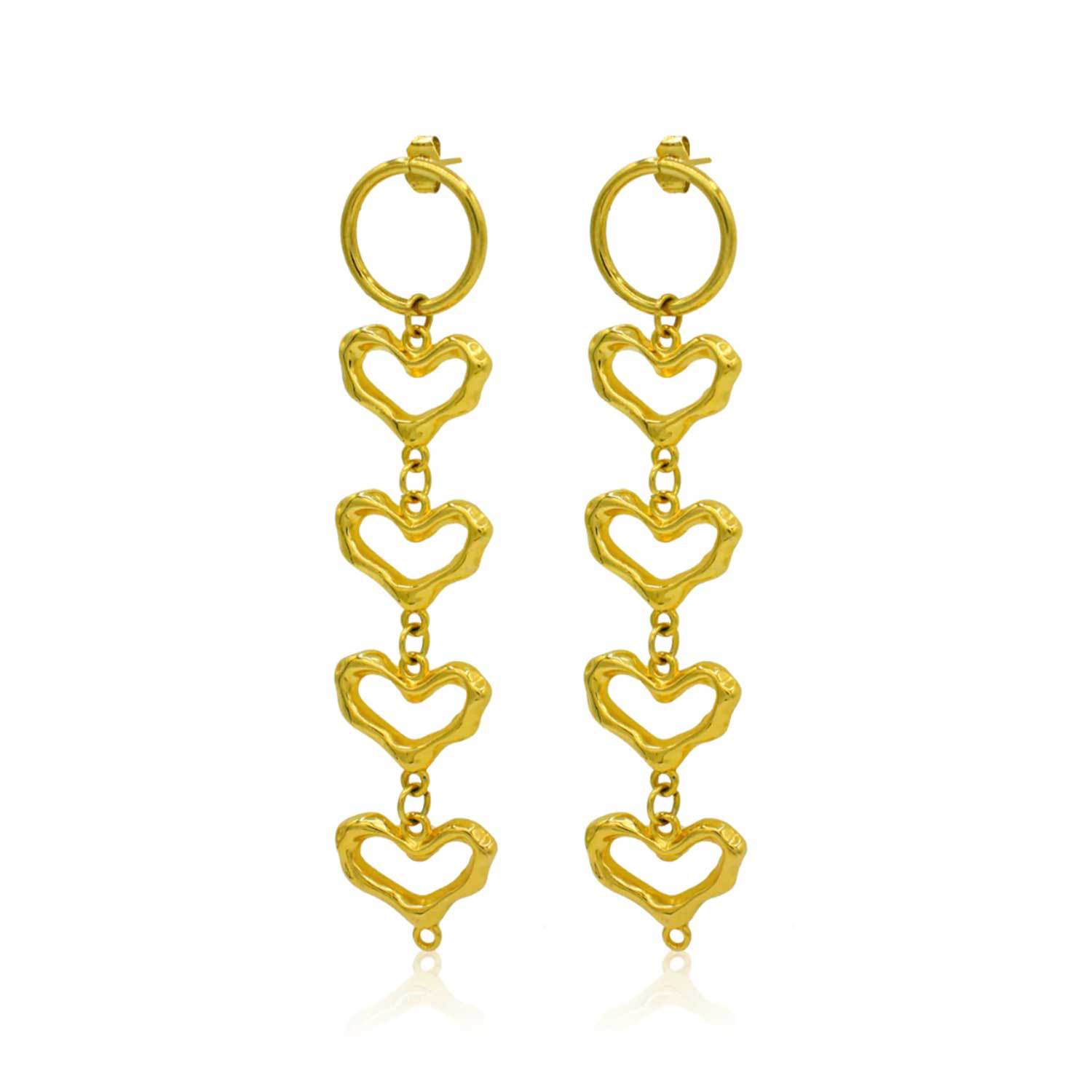Stylish Retro Hollow Heart-shaped Patch Earrings - Exaggerated Ins Design - Image 12