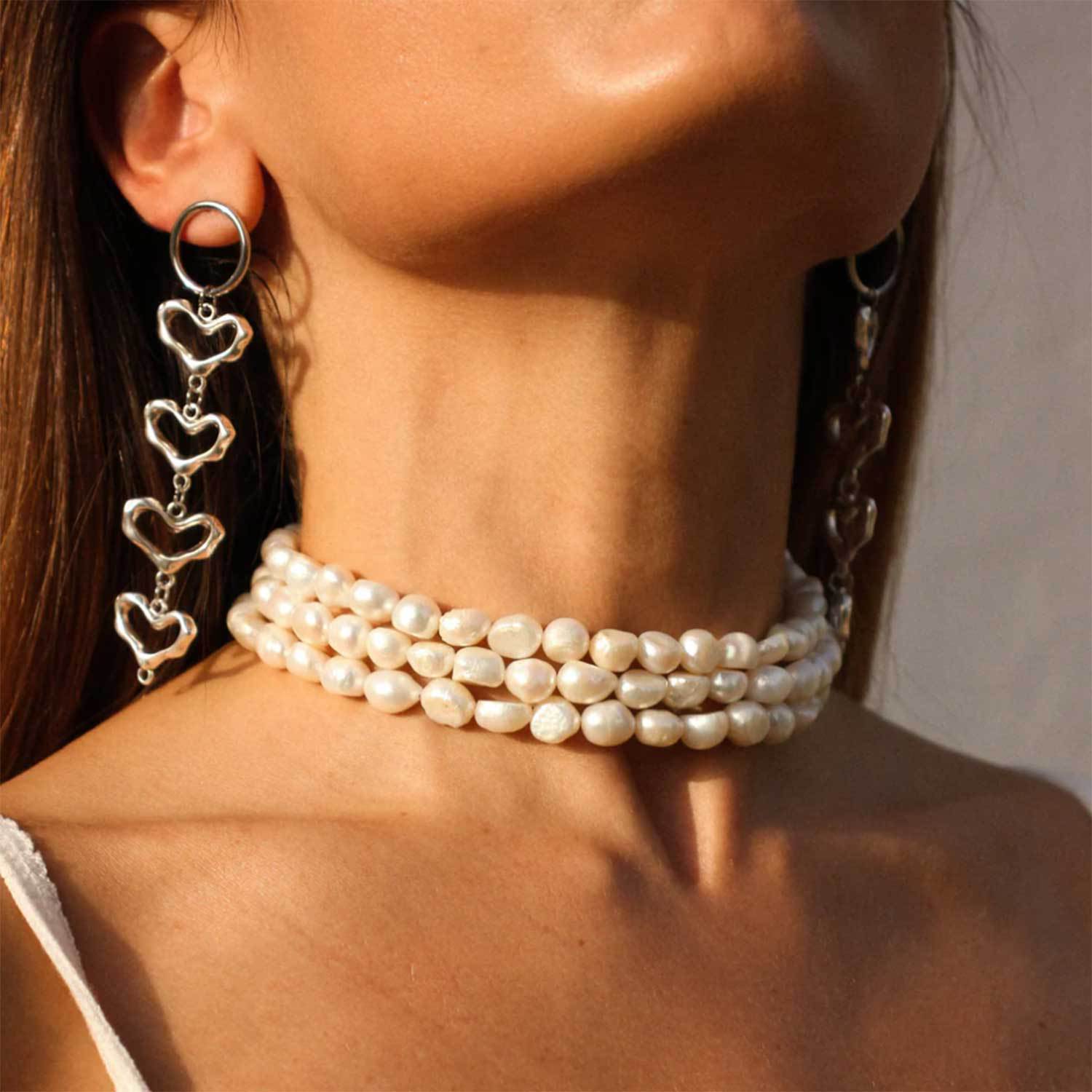 Stylish Retro Hollow Heart-shaped Patch Earrings - Exaggerated Ins Design - Image 13