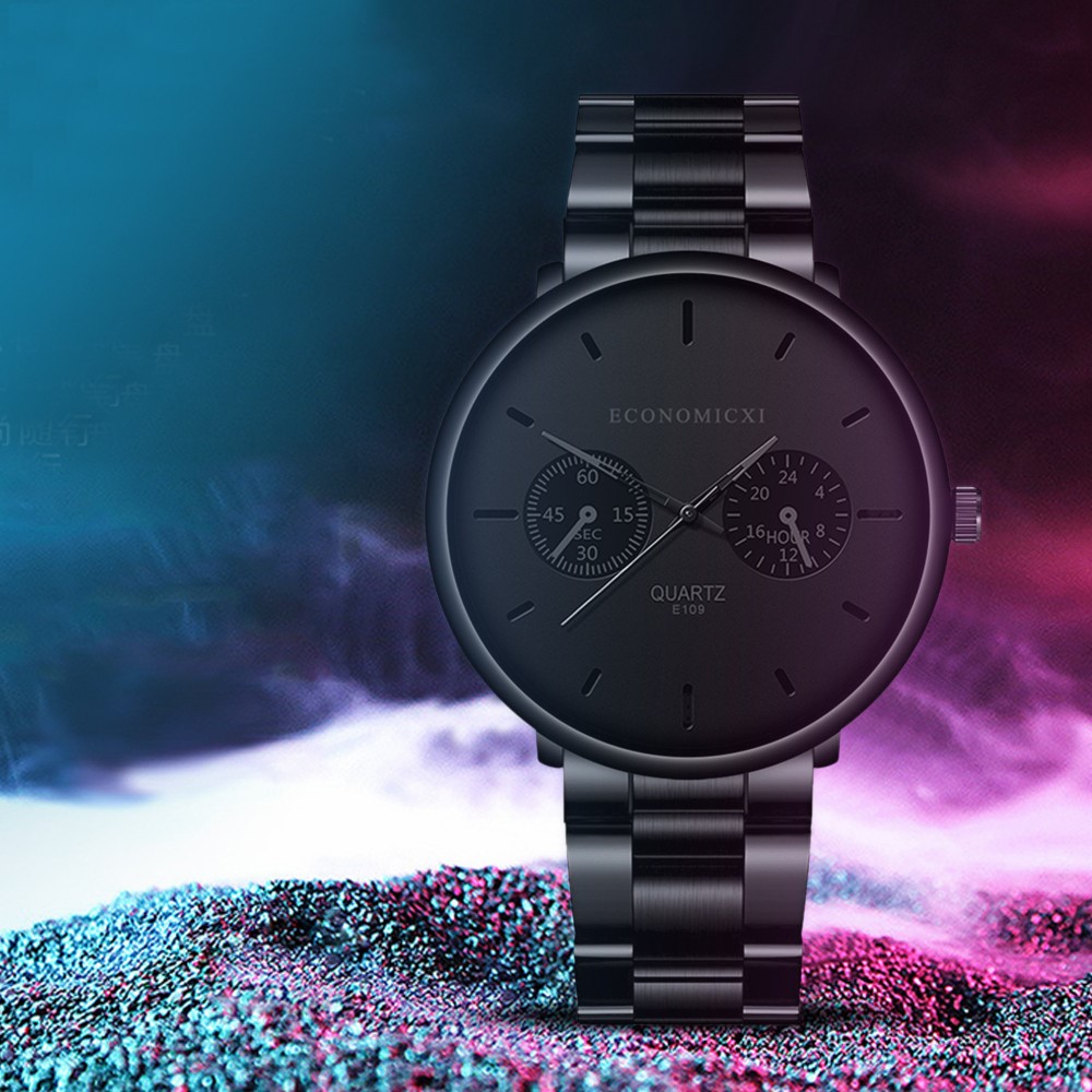 Versatile Men's Sports Watch for Students with Steel Strap - Multifunctional Design - Image 3