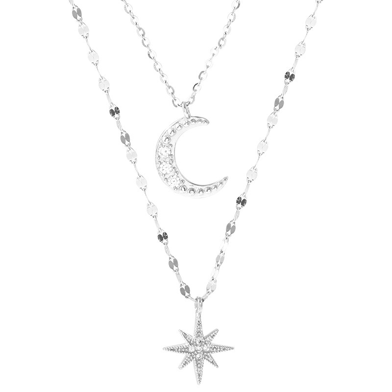 Astral Moon Double Layer Necklace - Elegant & Unique Celestial Jewelry - Image 9