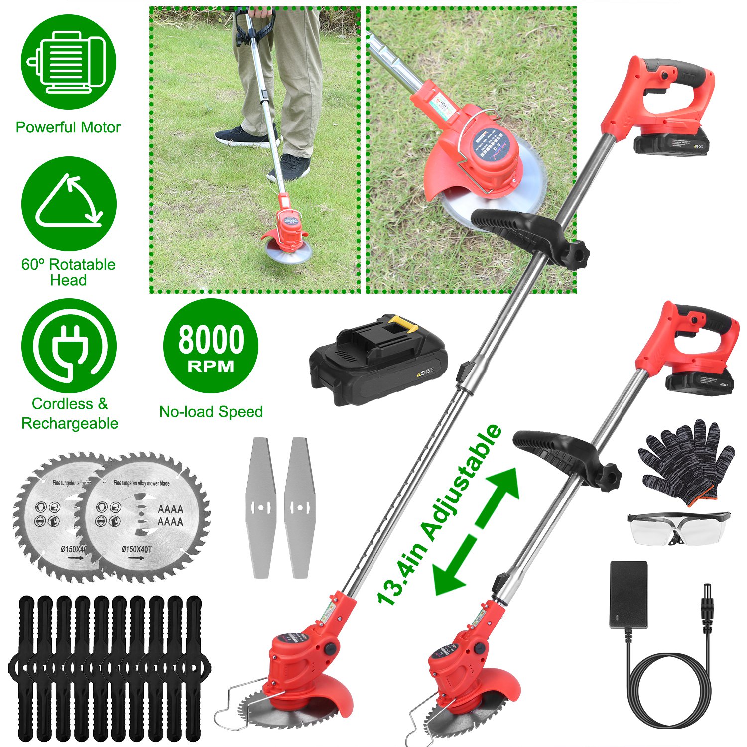 Versatile Adjustable Telescopic Weed Trimmer for Effortless Lawn Care - Image 5