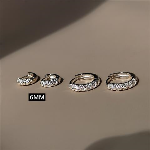 Stylish Round Zircon Earrings for Women - Unique Special-Interest Design - Image 3