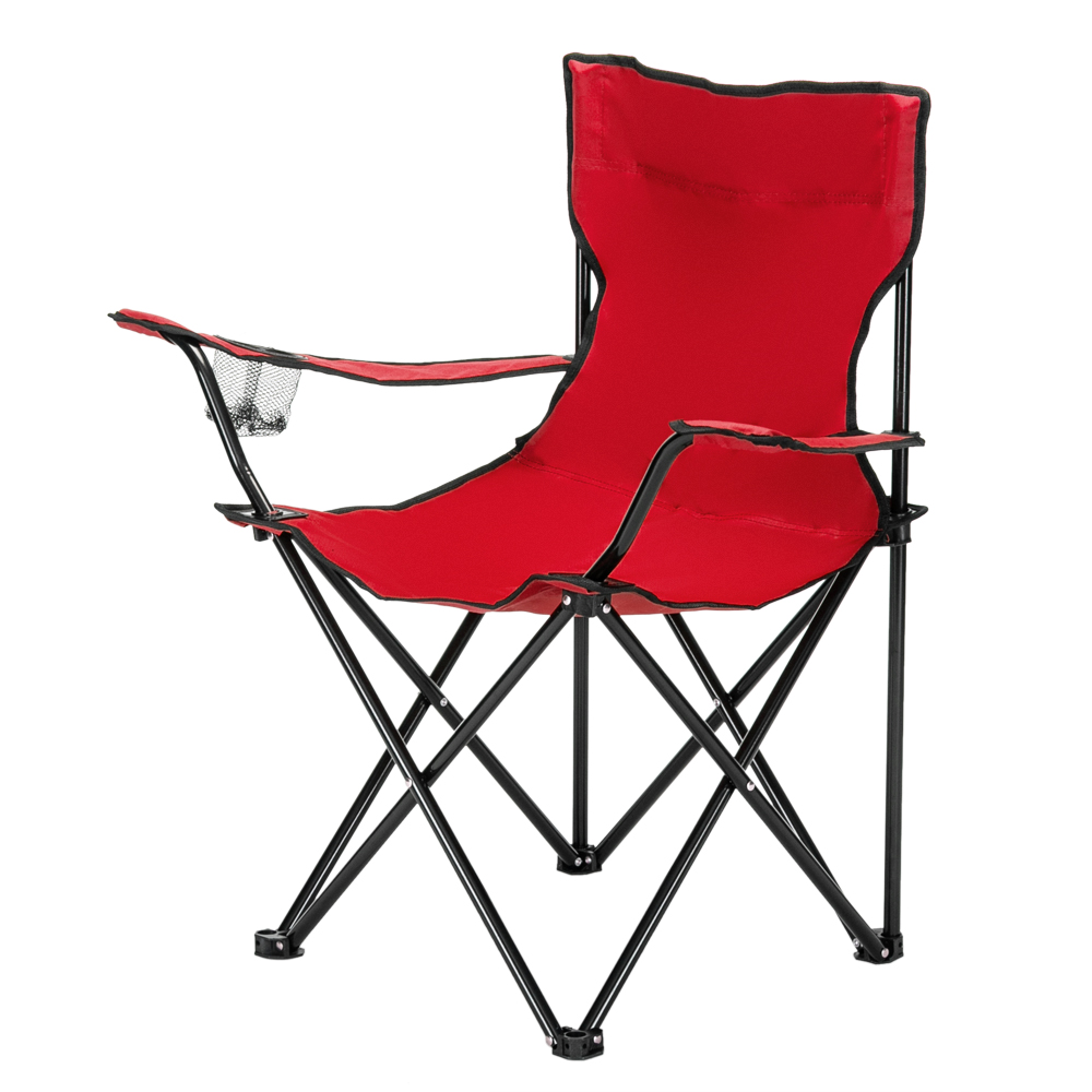 Durable Camping Chair with Black Frame and Red Oxford Cloth – Perfect for Outdoor Adventures - Image 7