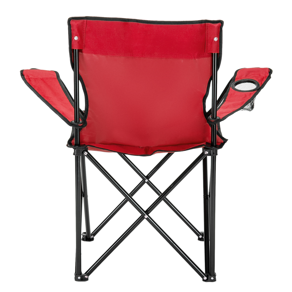 Durable Camping Chair with Black Frame and Red Oxford Cloth – Perfect for Outdoor Adventures - Image 8