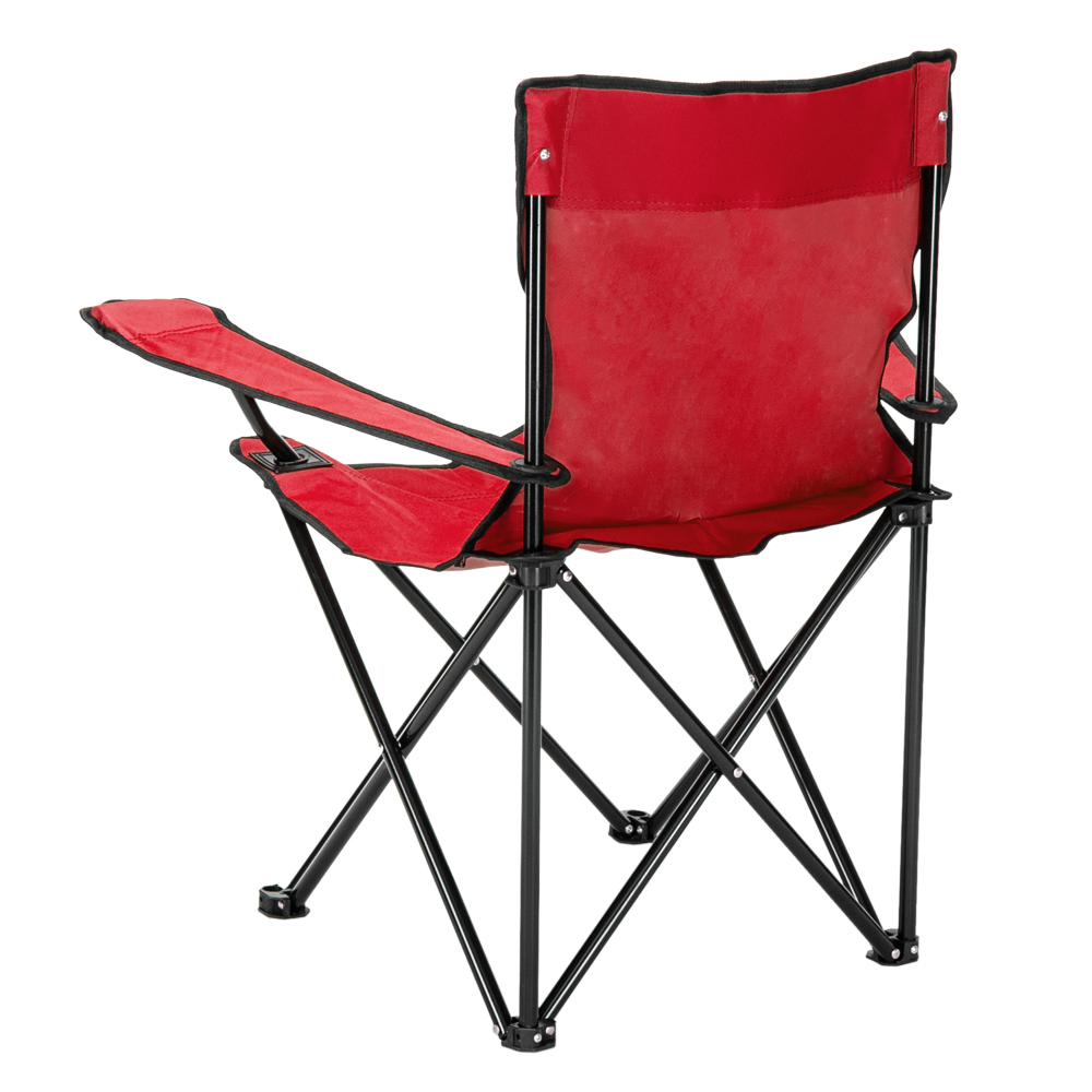 Durable Camping Chair with Black Frame and Red Oxford Cloth – Perfect for Outdoor Adventures - Image 16