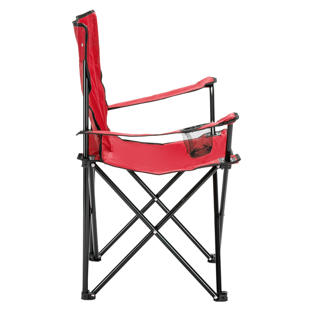 Durable Camping Chair with Black Frame and Red Oxford Cloth – Perfect for Outdoor Adventures - Image 20