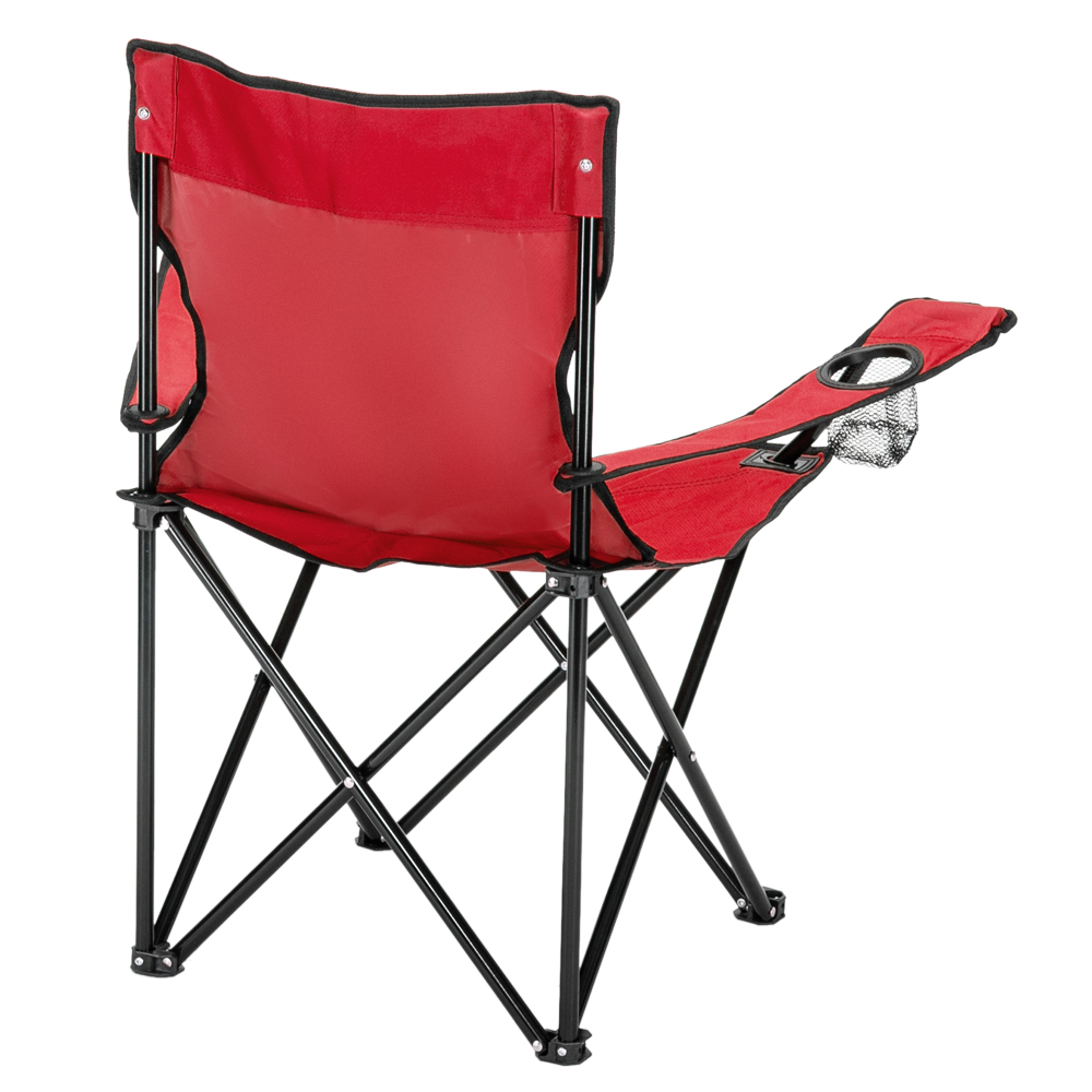 Durable Camping Chair with Black Frame and Red Oxford Cloth – Perfect for Outdoor Adventures - Image 21