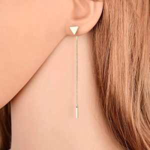 Stylish Triangle Tassel Earrings for Women - Small Long Earrings