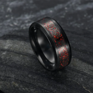 Asgard Handmade Basilisk Scale Wedding Ring - Unique & Elegant Design