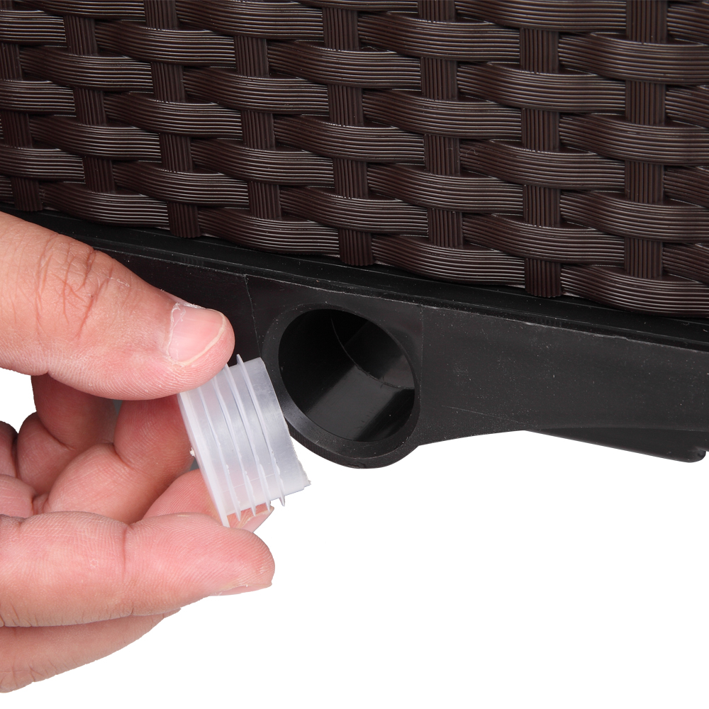 2PCS Brown Injection Molded Planter Box for Effortless Splicing - Image 6