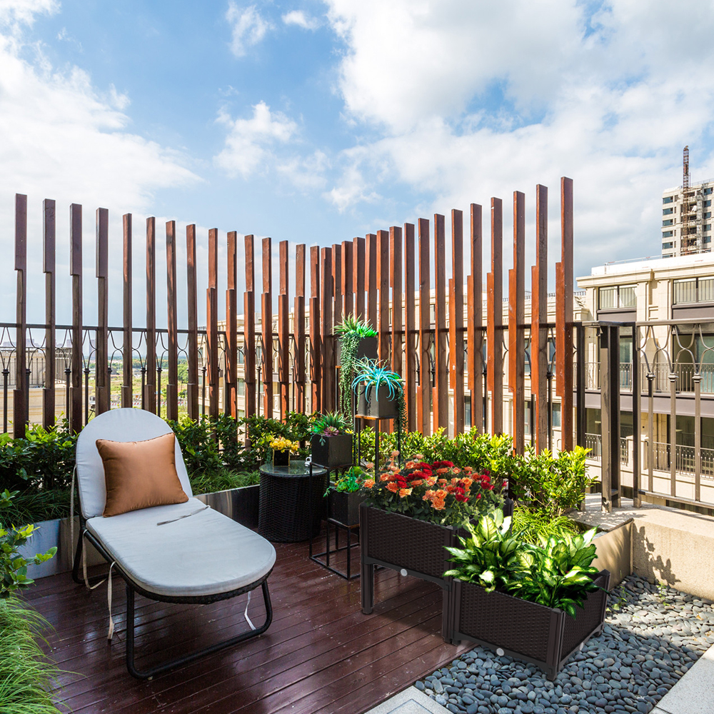 2PCS Brown Injection Molded Planter Box for Effortless Splicing - Image 12