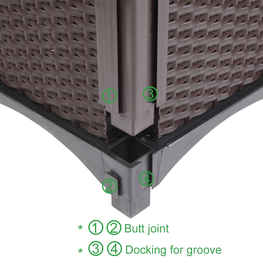 2PCS Brown Injection Molded Planter Box for Effortless Splicing - Image 14