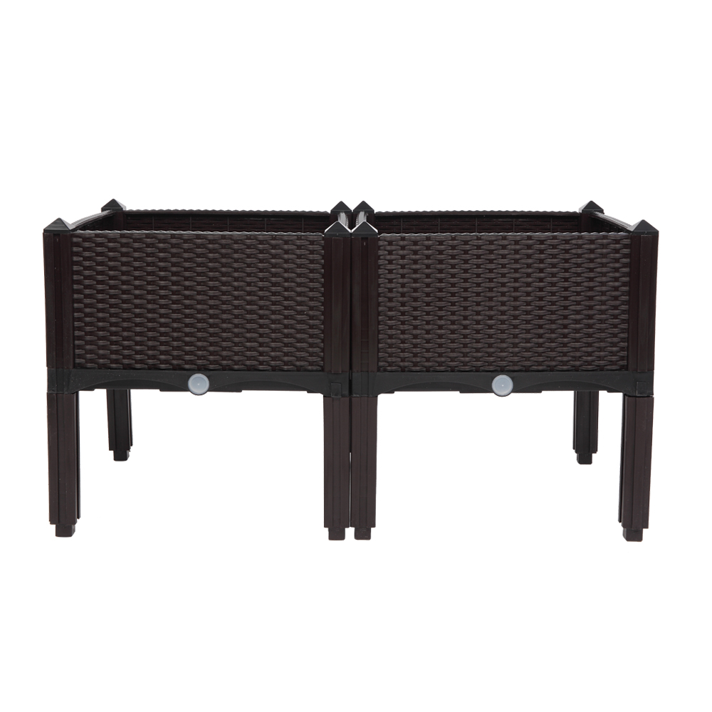 2PCS Brown Injection Molded Planter Box for Effortless Splicing - Image 20