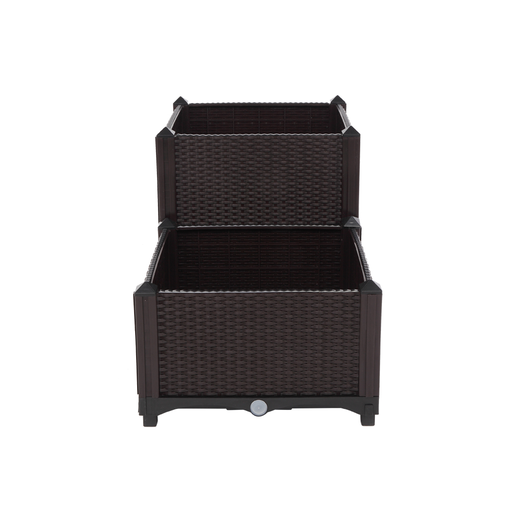 2PCS Brown Injection Molded Planter Box for Effortless Splicing - Image 27