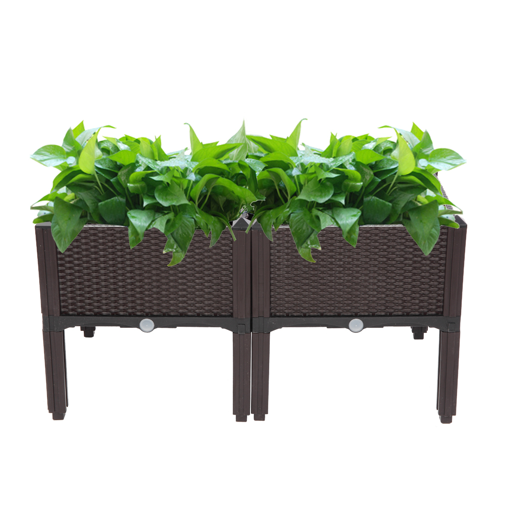 2PCS Brown Injection Molded Planter Box for Effortless Splicing - Image 37