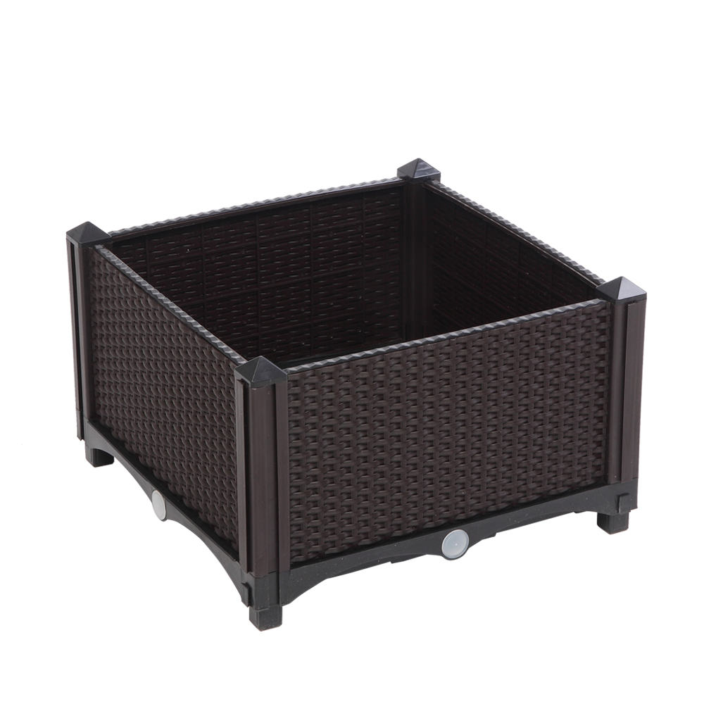 2PCS Brown Injection Molded Planter Box for Effortless Splicing - Image 40