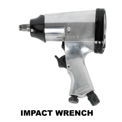 71-Piece Air Tool and Accessory Kit: Impact Wrench, Air Ratchet, Die Grinder, Air Hammer, Hose Fittings & Storage Case - Image 2