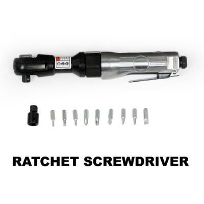 71-Piece Air Tool and Accessory Kit: Impact Wrench, Air Ratchet, Die Grinder, Air Hammer, Hose Fittings & Storage Case - Image 3