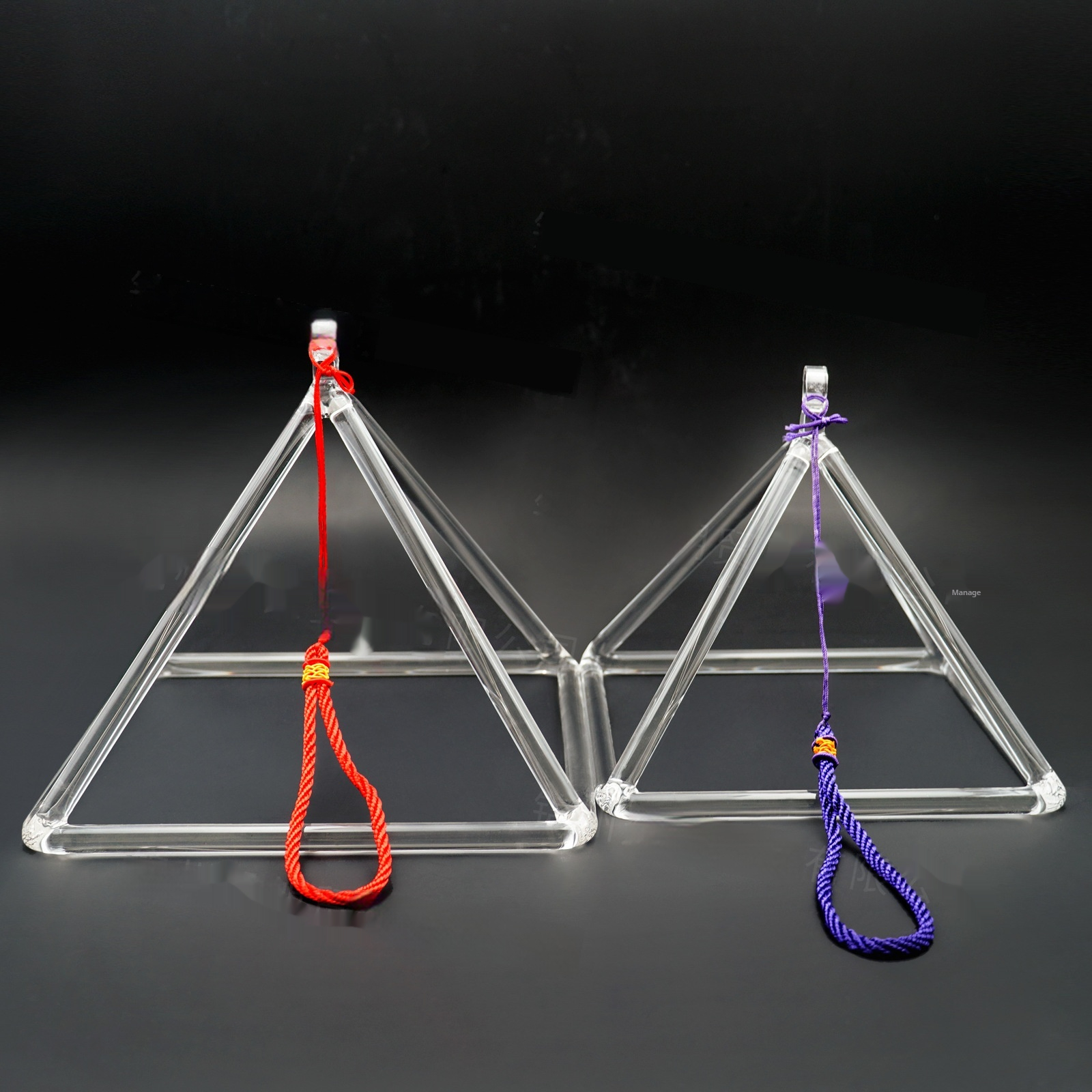 Professional Transparent Quartz Crystal Pyramid Yoga Instrument with Four-Corner Music Stand - Image 4
