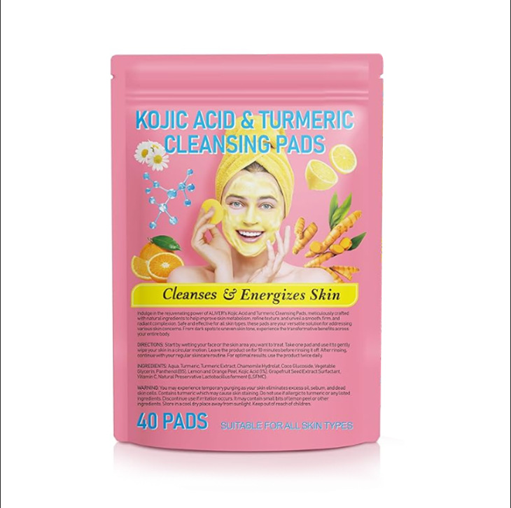 Turmeric Cleansing Pad with Compressed Turmeric & Kojic Acid for Radiant Skin - Image 9