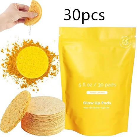 Turmeric Cleansing Pad with Compressed Turmeric & Kojic Acid for Radiant Skin - Image 10