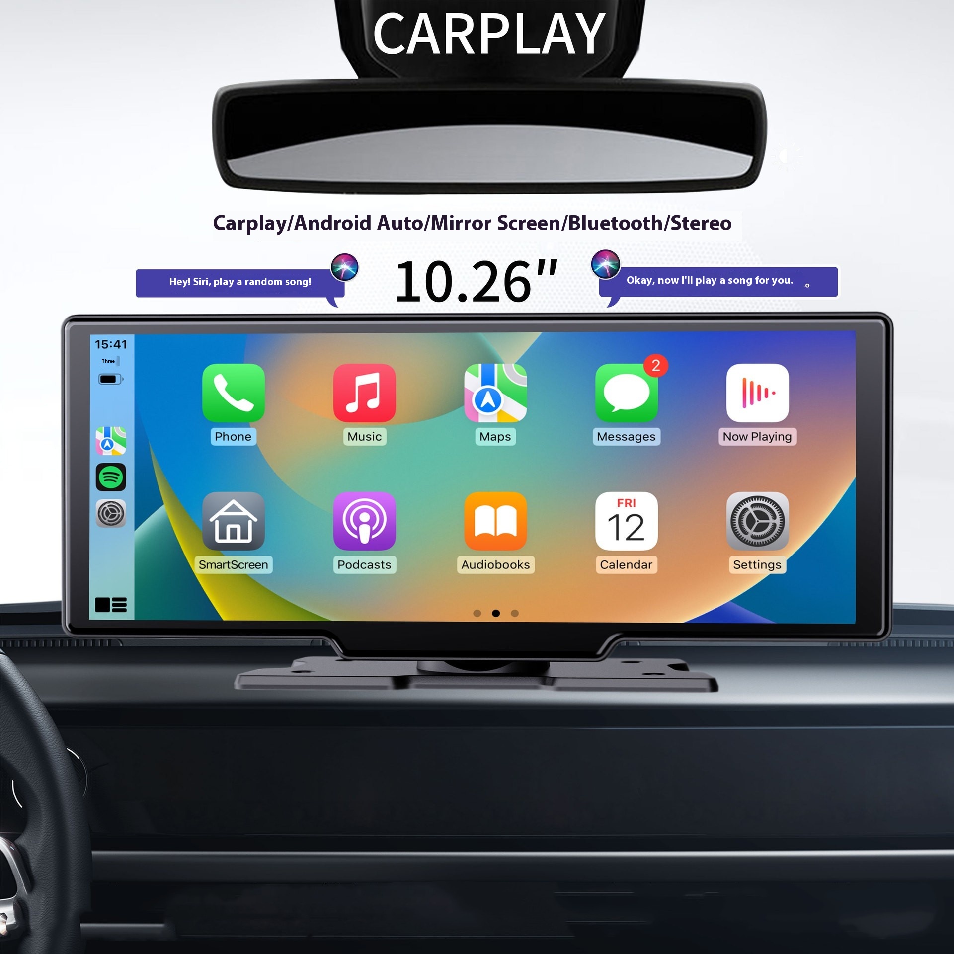 Wireless Carplay Light Sense WiFi Navigation Dash Cam for Driving Safety - Image 5