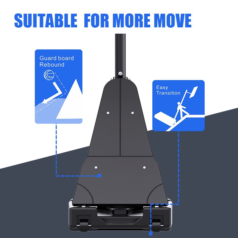 TotheCORE Adjustable Portable Basketball Hoop 7.55-10.00 Ft with PC Backplate, Large Base & Wheels - Perfect for All Players - Image 7
