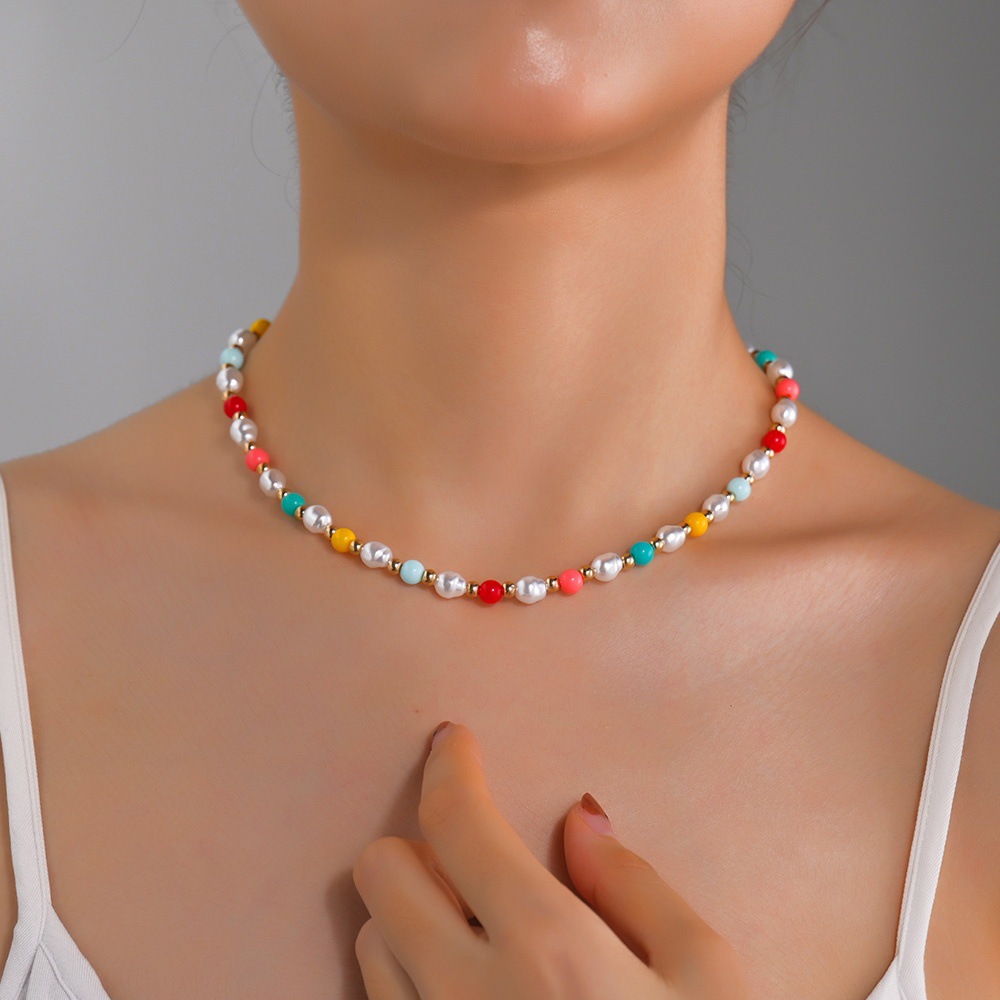 Bohemian Ocean-Inspired Turquoise Starfish Resin Heart Love Bead Necklace - Image 10